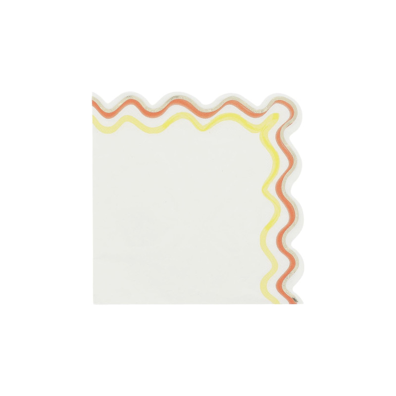 16 SERVIETTES FIZZ PAPIER CRÈME