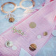 CONFETTIS PAPIER ROSE,BLANC OR