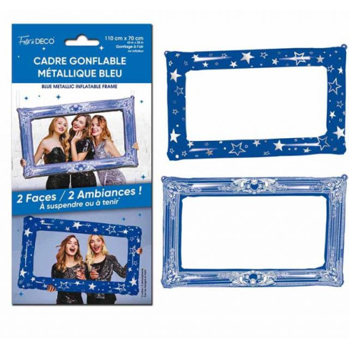 CADRE GONFLABLE METALLIQUE BLEU