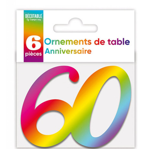 ORNEMENT DE TABLE 60 ANS