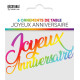 ORNEMENT DE TABLE ANNIVERSAIRE