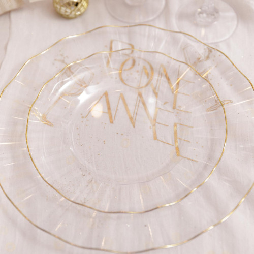 6 ASSIETTES PM PLAST.TRANSPARENT OR