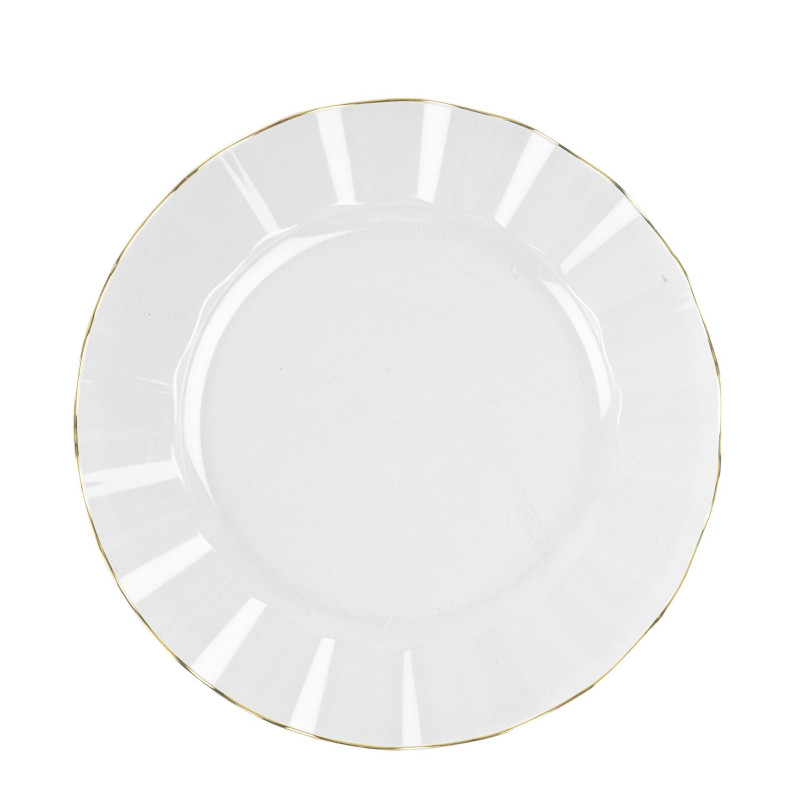 6 ASSIETTES PLAST.TRANSPARENT OR