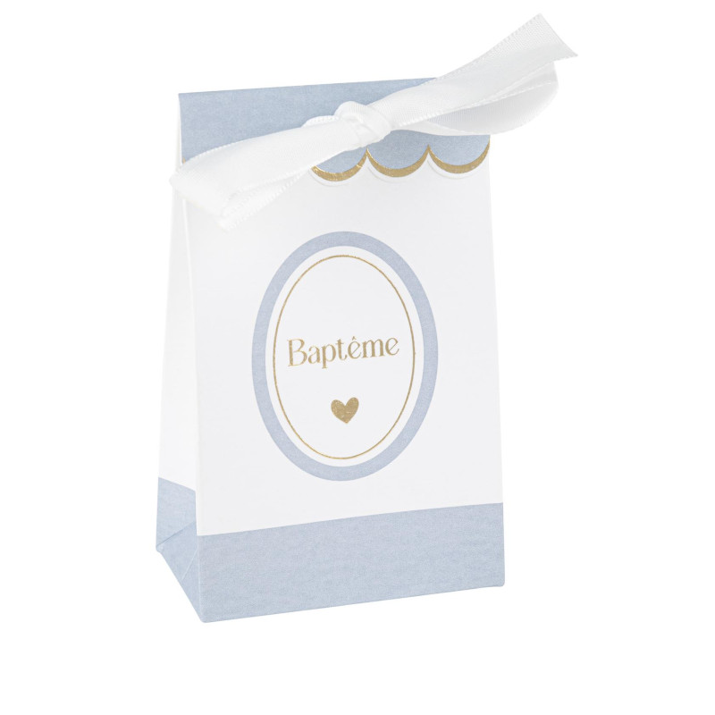 10 SACHETS BAPTEME BLEU/BLANC