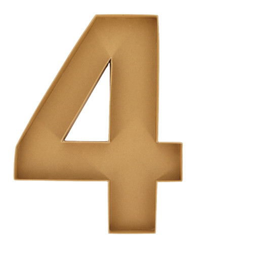 PLATEAU CHIFFRE 4 CARTON KRAFT