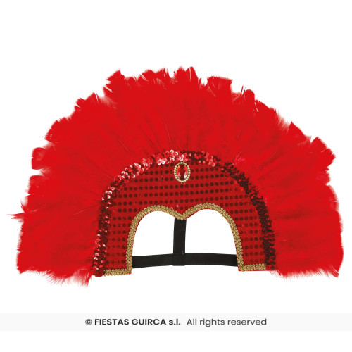 COIFFE PLUMES ROUGE