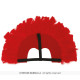 COIFFE PLUMES ROUGE