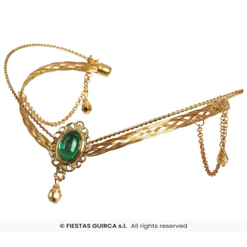 DIADEME MOYEN AGE DOREE