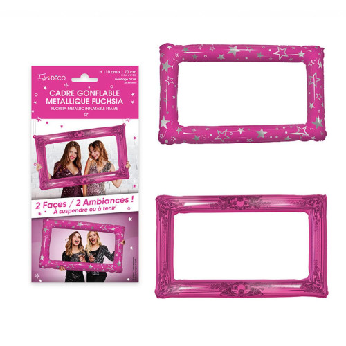 CADRE GONFLABLE METALLIQUE FUCHSIA