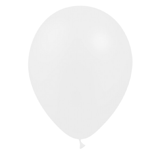 10 BALLONS 30CM BLANC METAL