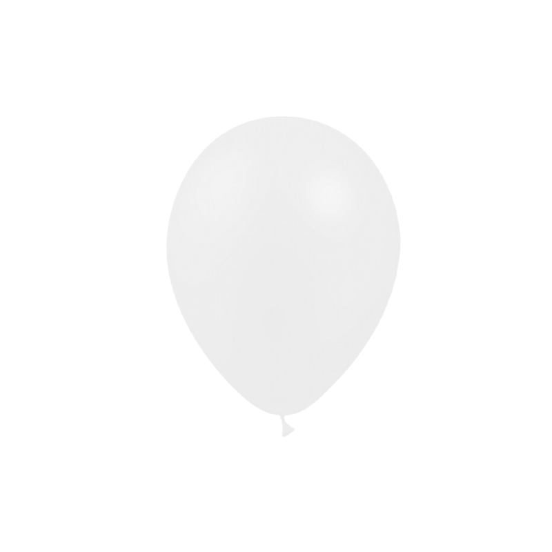 10 BALLONS 30CM BLANC METAL