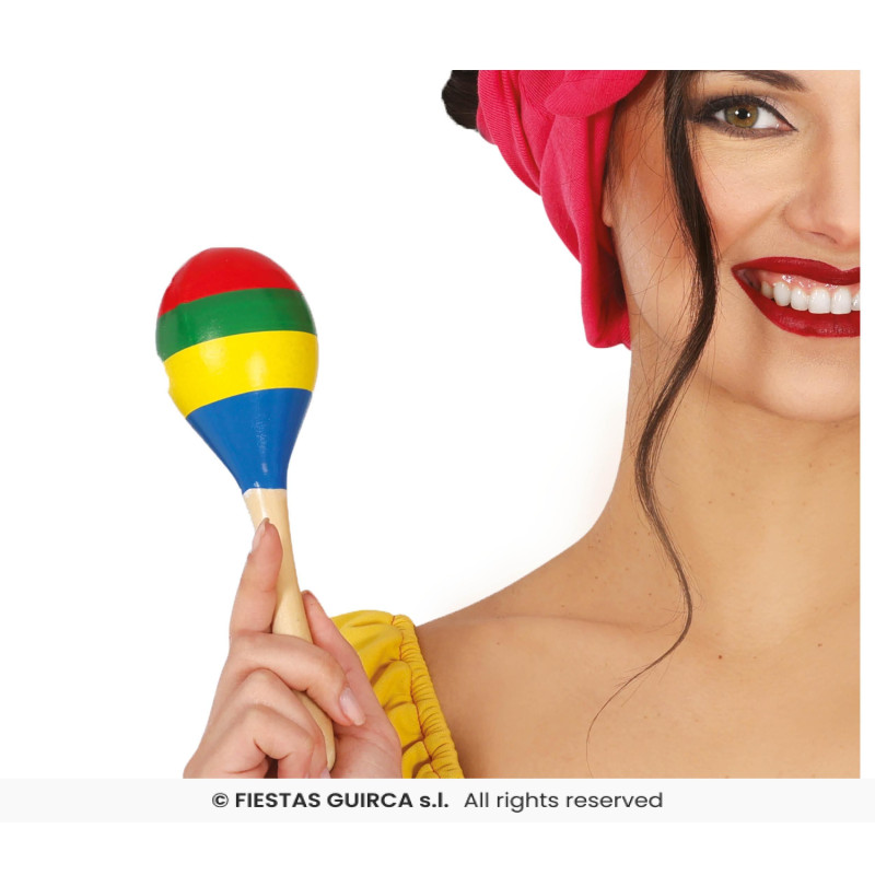 MARACAS MULTICOLORE BOIS