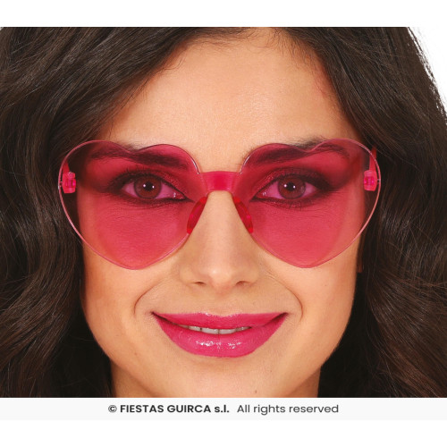 LUNETTES TRANSPARENTE COEUR ROSE