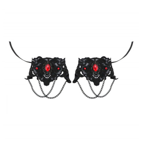 2 MANCHETTES GOTHIQUES NOIRES