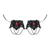 2 MANCHETTES GOTHIQUES NOIRES