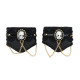2 MANCHETTES GOTHIQUES NOIRES