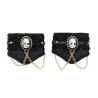 2 MANCHETTES GOTHIQUES NOIRES