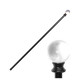 CANNE METAL BOULE DE CRISTAL