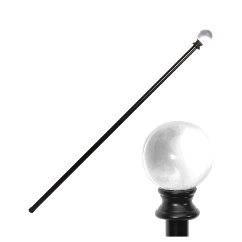 CANNE METAL BOULE DE CRISTAL