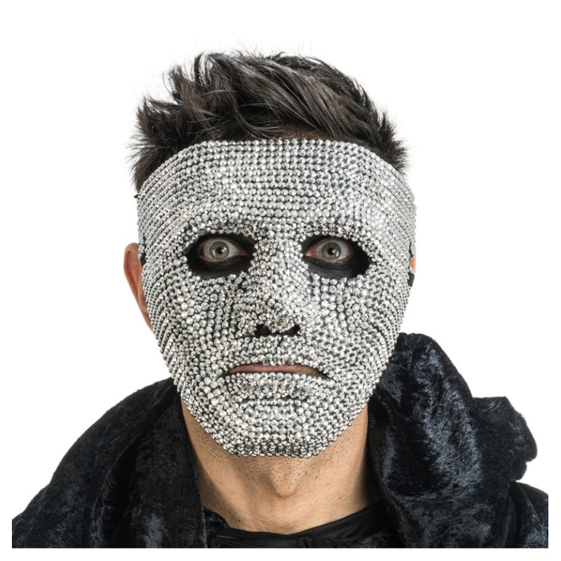 MASQUE NO ID STRASS ARGENT