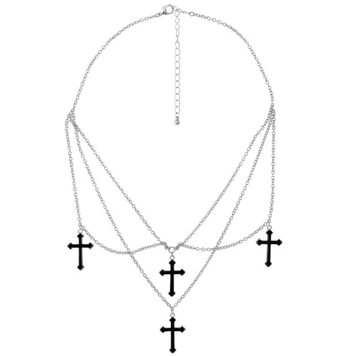 COLLIER CROIX NOIR