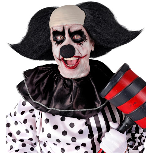 CALOTTE CLOWN + CHEVEUX NOIRS