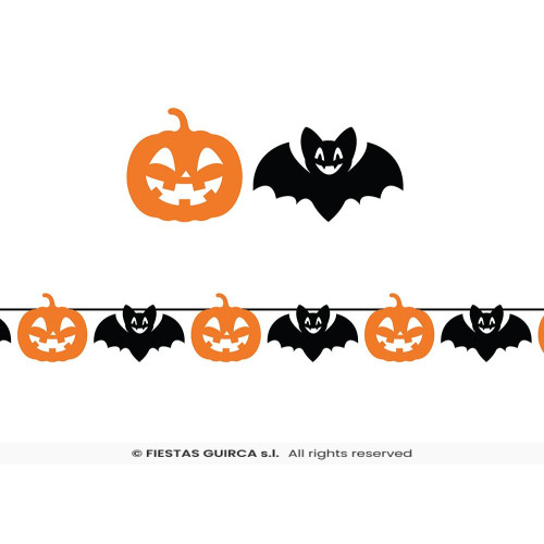GUIRLANDE CHAUVE SOURIS/CITROUILLE