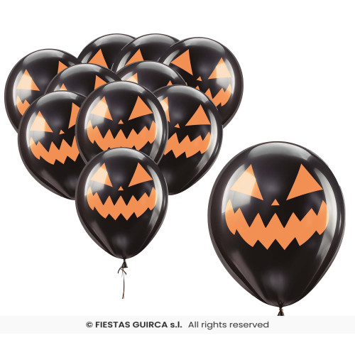 SACHET 10 BALLONS CITROUILLE