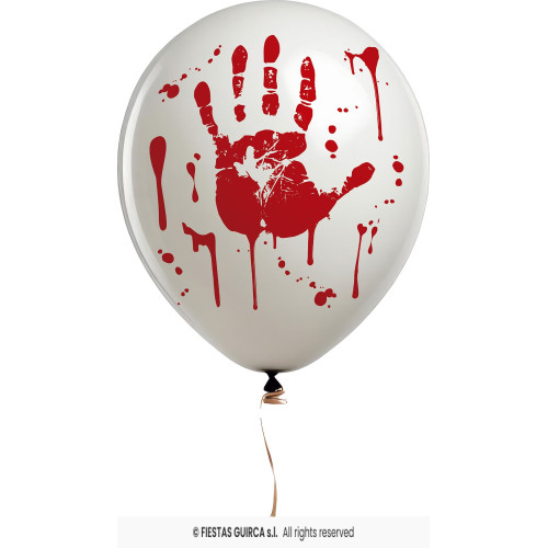 SACHET 10 BALLONS MAIN ENSANGLANTE