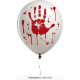 SACHET 10 BALLONS MAIN ENSANGLANTE