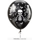 SACHET 10 BALLONS SQUELETTES NOIR