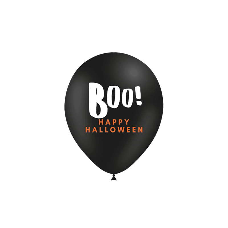 8 BALLONS NOIR BOO