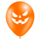 8 BALLONS ORANGE CITROUILLE