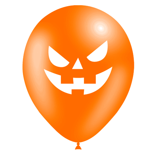8 BALLONS ORANGE CITROUILLE