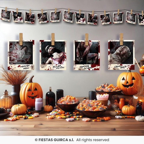 GUIRLANDE PHOTOS CRIMES 274CM