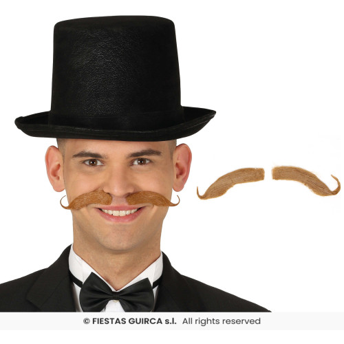 MOUSTACHE RELEVEE MARRON
