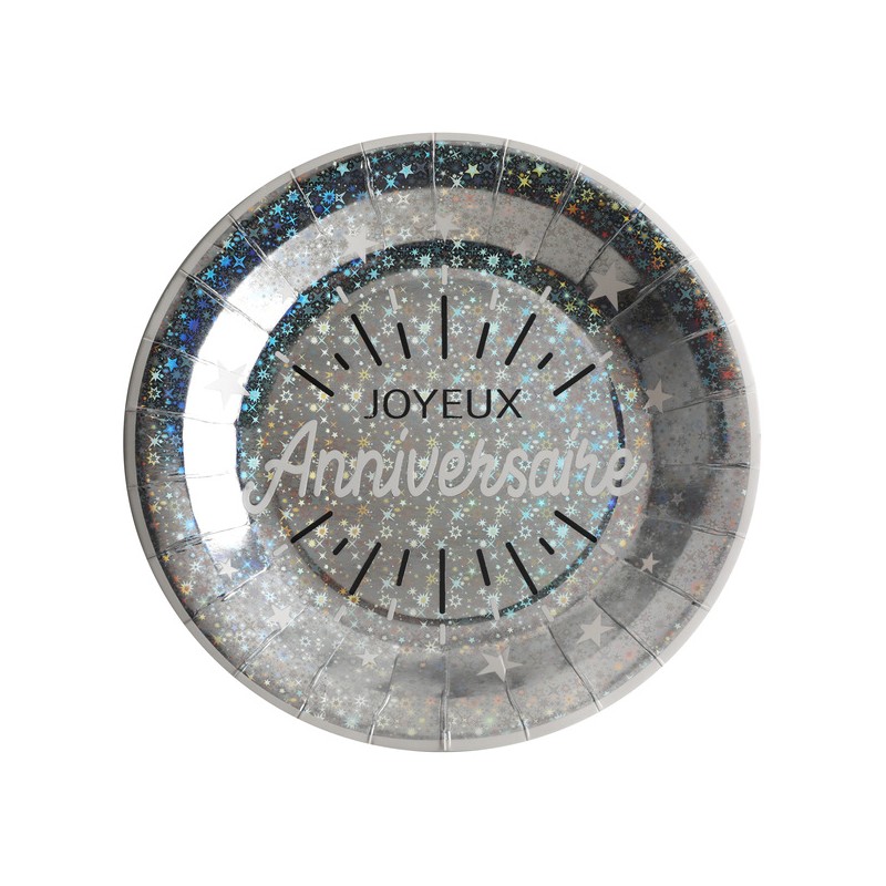 10 ASSIETTES ETINCELANT ARGENT