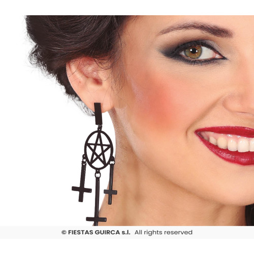 BOUCLES D'OREILLES CROIX 8 CMS