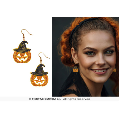 BOUCLES D'OREILLES CITROUILLE