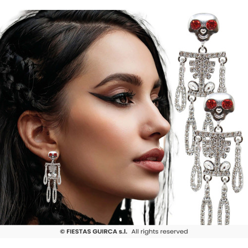BOUCLES D'OREILLES SQUELETTE