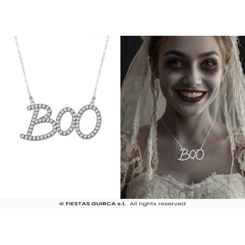 COLLIER "BOO"METAL 5.5CM