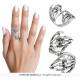 BAGUE MAIN SQUELETTE METAL