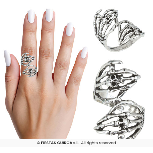 BAGUE MAIN SQUELETTE METAL