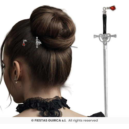 BROCHE CHEVEUX GOTHIQUE