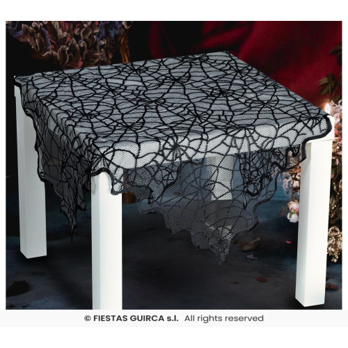 NAPPE DENTELLE NOIRE TOILE