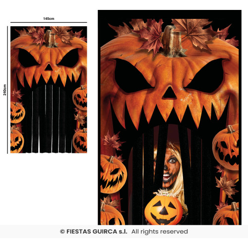 DECOR PORTE CITROUILLE