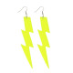 PENDANTS D OREILLE JAUNE FLUO