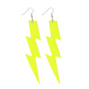 PENDANTS D OREILLE JAUNE FLUO