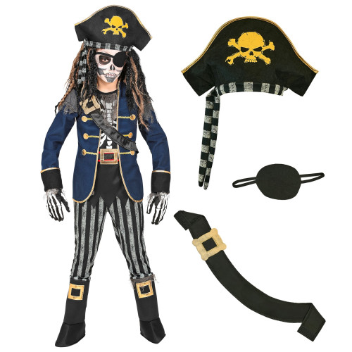 SQUELETTE CAPITAINE PIRATE 158CM