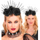 CHAPEAU MAINS SQUELETTE ET ROSES NOIRS